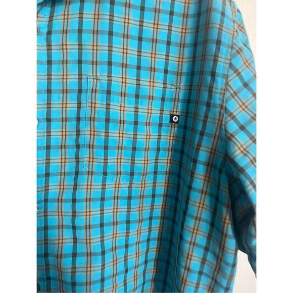 Marmot Mens Multicolor Plaid Short Sleeve Button-Up Shirt Size 2XL - Picture 4 of 12